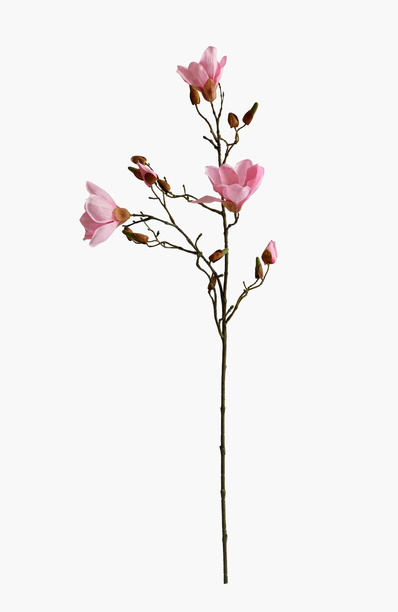 Medium Branch Yulan Magnolia (Silk Fabric) - Pink
